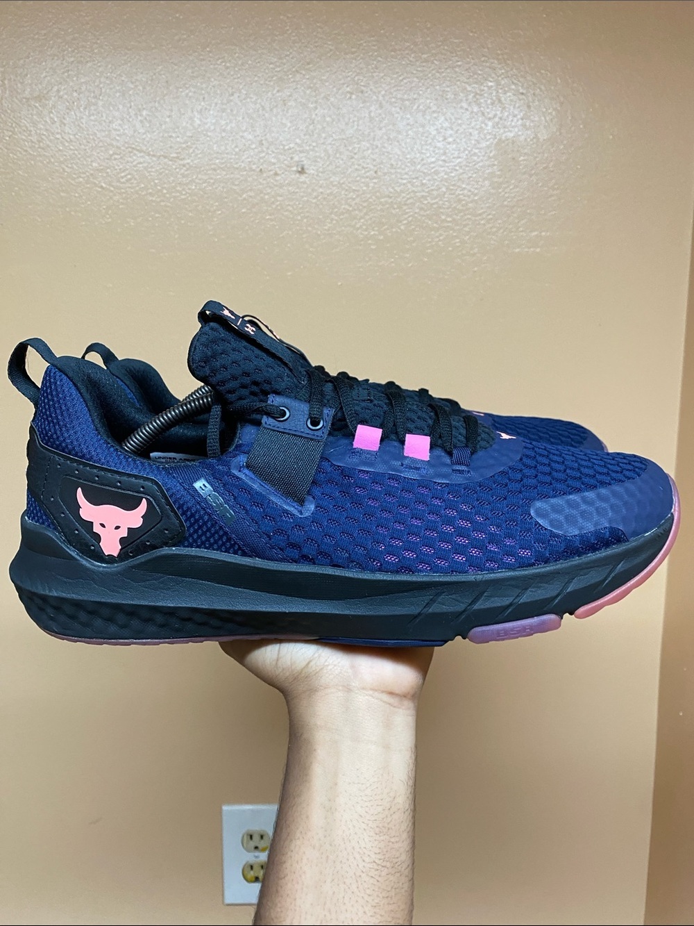 Under Armour Project Rock BSR Training Sneakers “Midnight Navy Flare Orange”